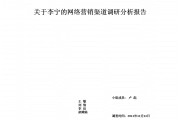 网络营销调研报告(网络营销调研报告格式模板)