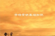 市场营销知识(市场营销知识第四版答案)