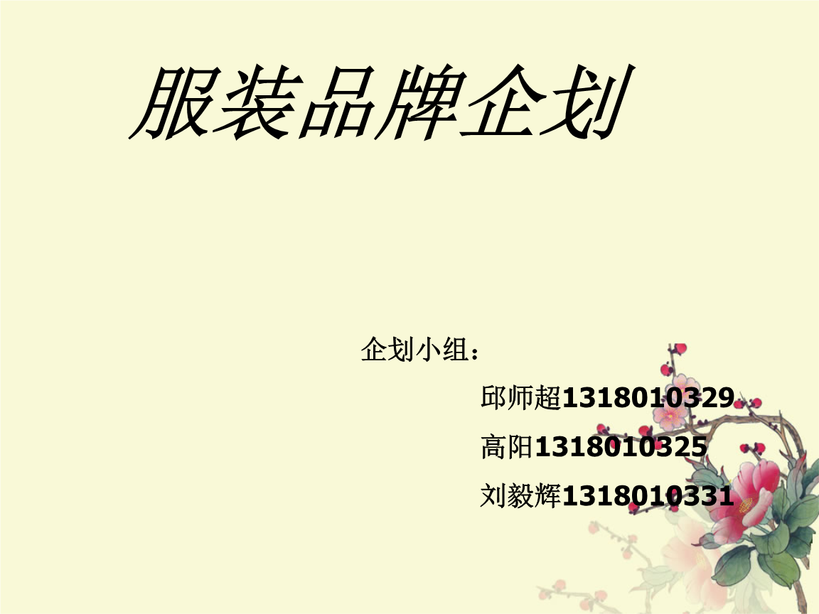 服装品牌营销策划方案(服装品牌市场营销策划方案)